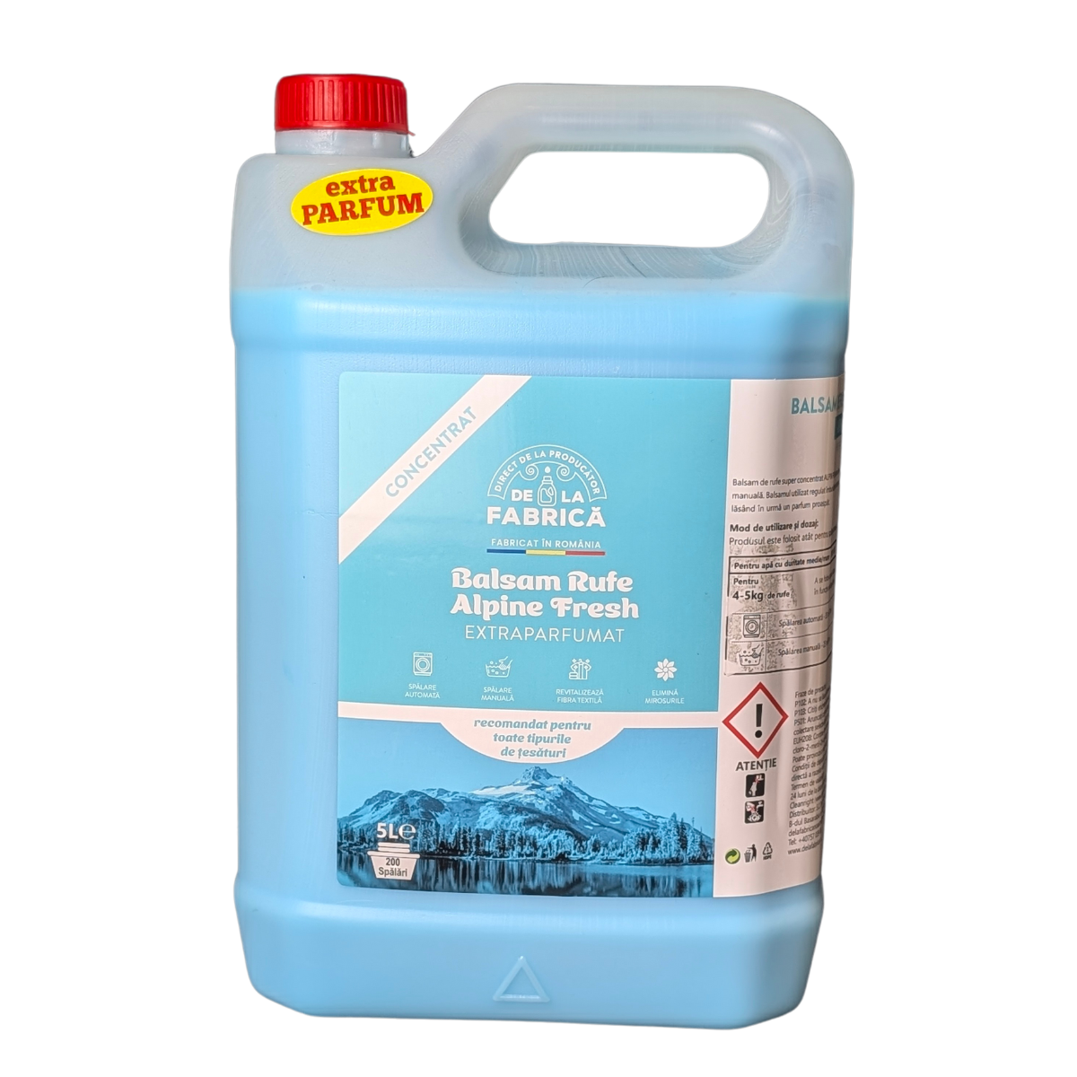 Balsam de Rufe Extra Parfumat Alpine Fresh – Super Concentrat – DeLaFabrica 5L